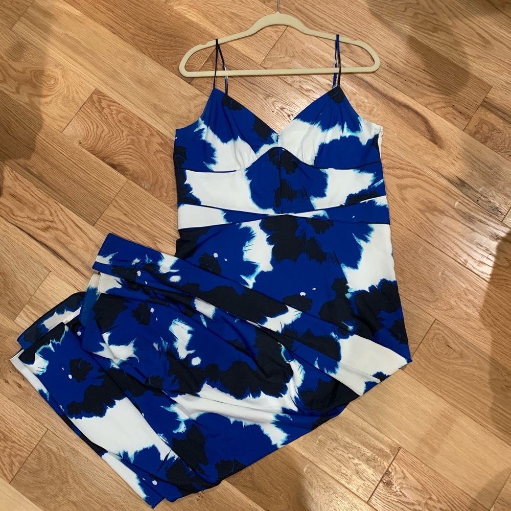 Banana Republic Blue Floral Maxi Dress size 14